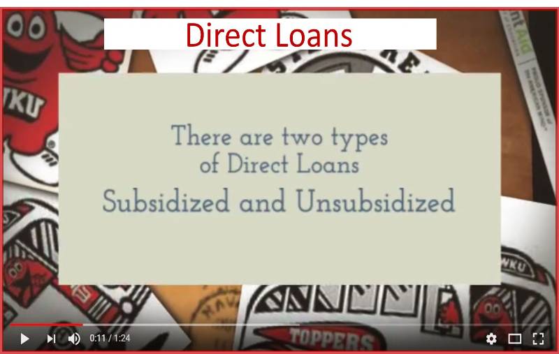 Types of Federal Direct Student Loans Video Preview