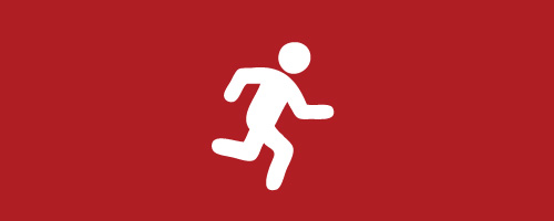 Graphic of an active person icon